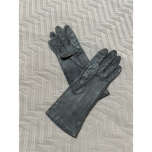 Vintage gray leather gloves size 7.5